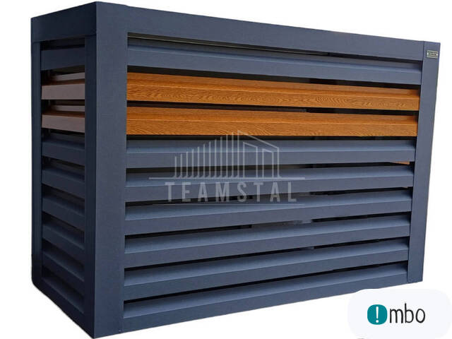 Osłona klimatyzatora pompy ciepła 130x50x110 antracyt TS564 - 1